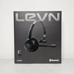 LEVN Wireless Headset Mic Bluetooth Noise Canceling Work From Home Office CT002